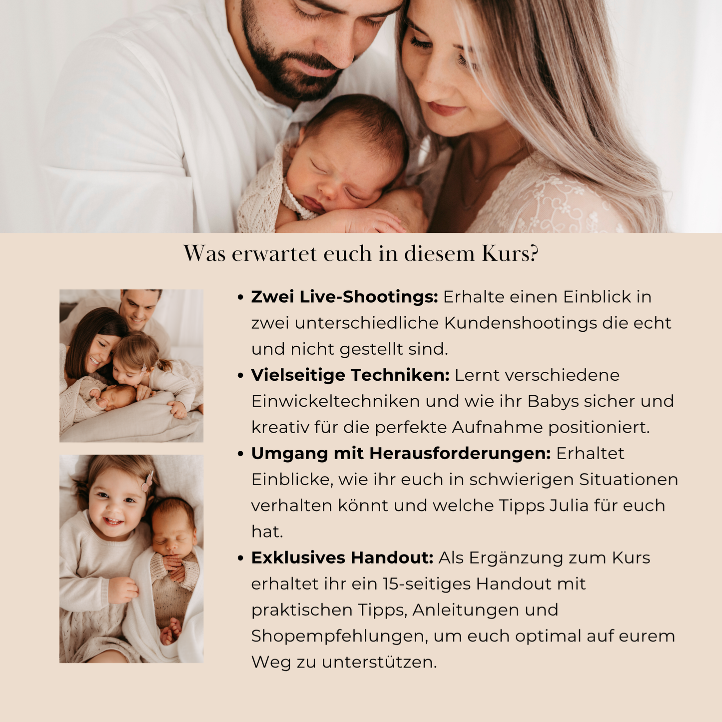 Behind the Scenes - Newborn Wrapping & Posing Online Kurs