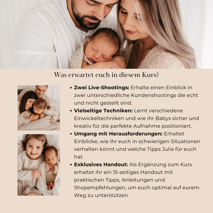 Behind the Scenes - Newborn Wrapping & Posing Online Kurs