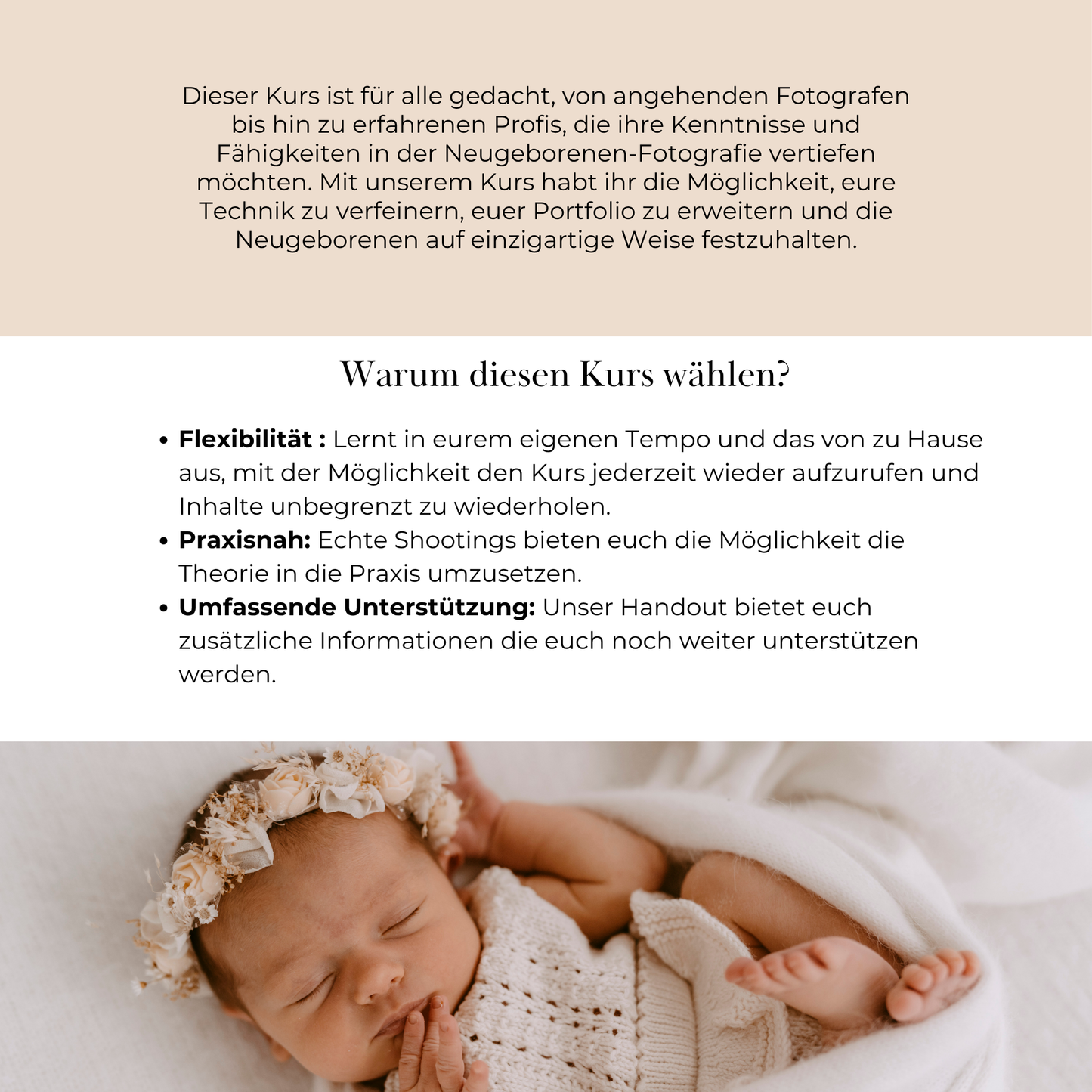 Behind the Scenes - Newborn Wrapping & Posing Online Kurs