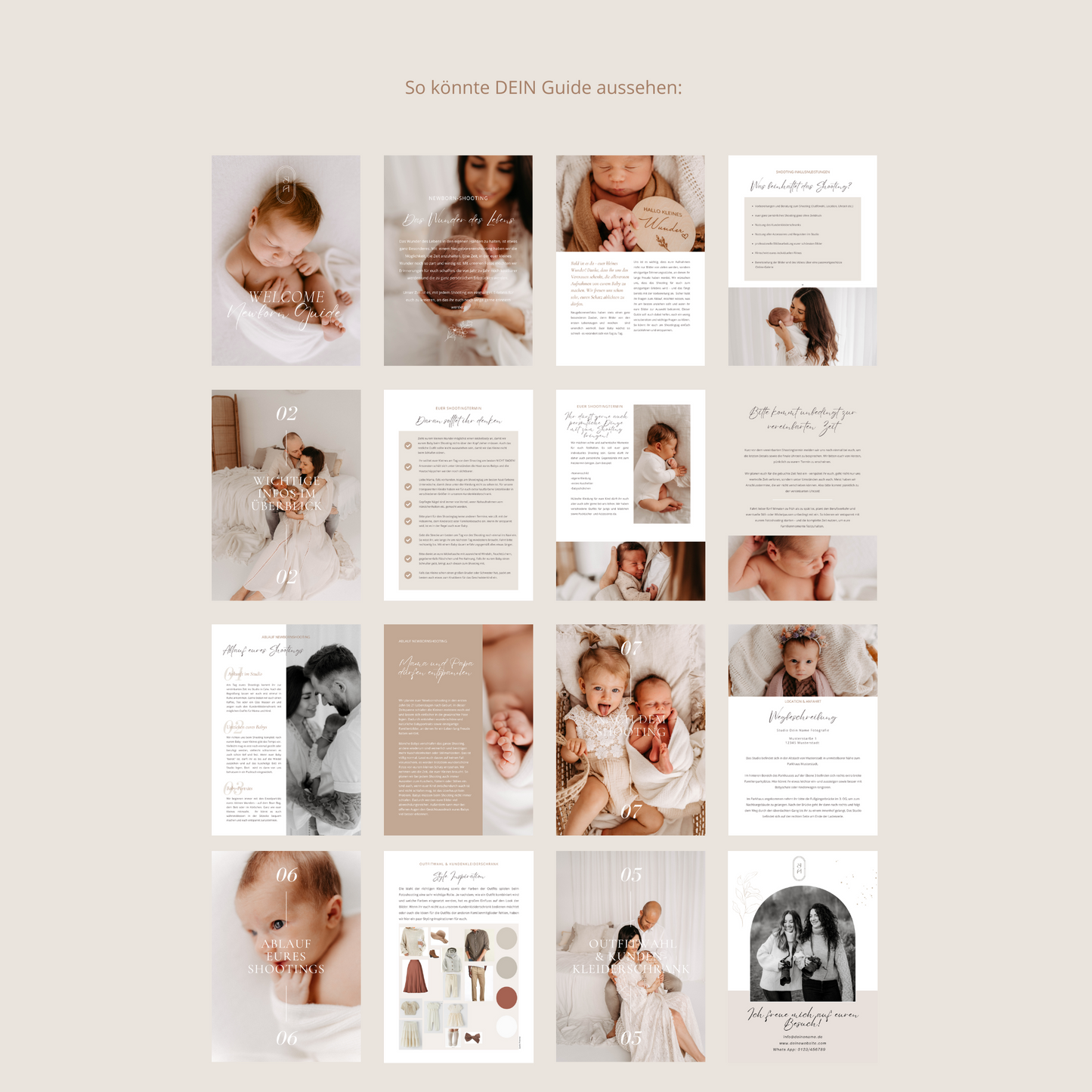 Welcome Newborn Guide als Canva-Vorlage